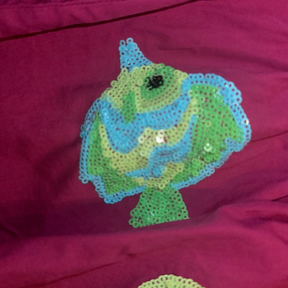 Set of shorts with a blouse with sequin appliqués, beautiful, one-piece - Picture 4 of 7